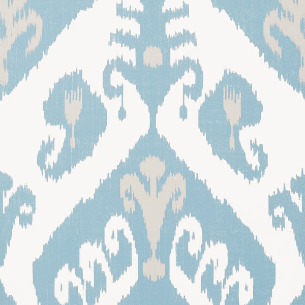 Indies Ikat French Blue - French Blue Wallcovering | Thibaut