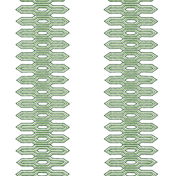 Nola Stripe Green - Green Wallcovering | Thibaut