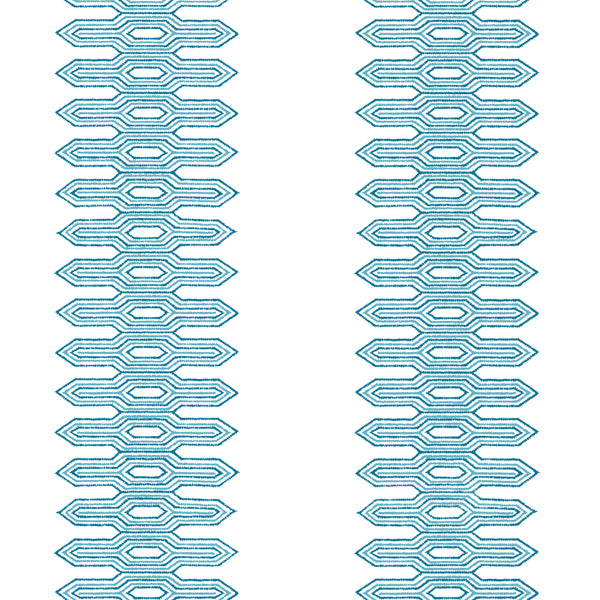 Nola Stripe Aqua - Aqua Wallcovering | Thibaut
