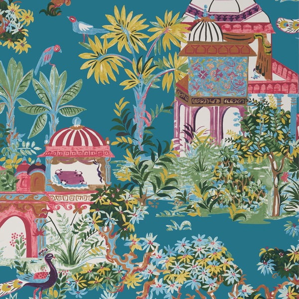 Mystic Garden Teal - Teal Wallcovering | Thibaut