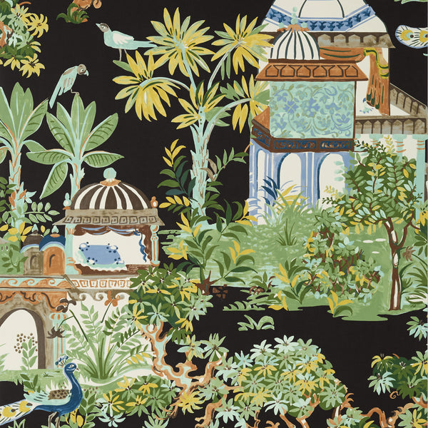 Mystic Garden Black - Black Wallcovering | Thibaut