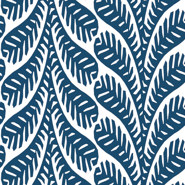Ginger Navy - Navy Wallcovering | Thibaut