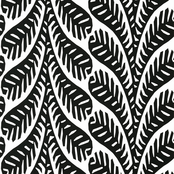Ginger Black - Black Wallcovering | Thibaut