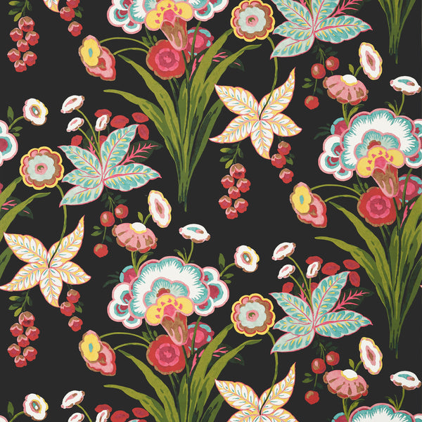 Pasadena Black - Black Wallcovering | Thibaut