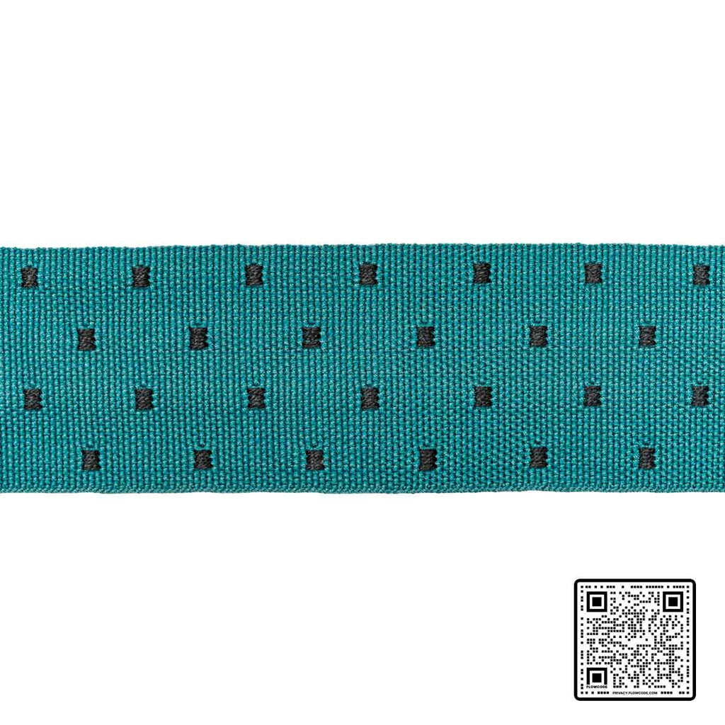  LJ GRW:: POLYESTER - 87%;COTTON - 13% TEAL BLUE  TRIM available exclusively at Designer Wallcoverings