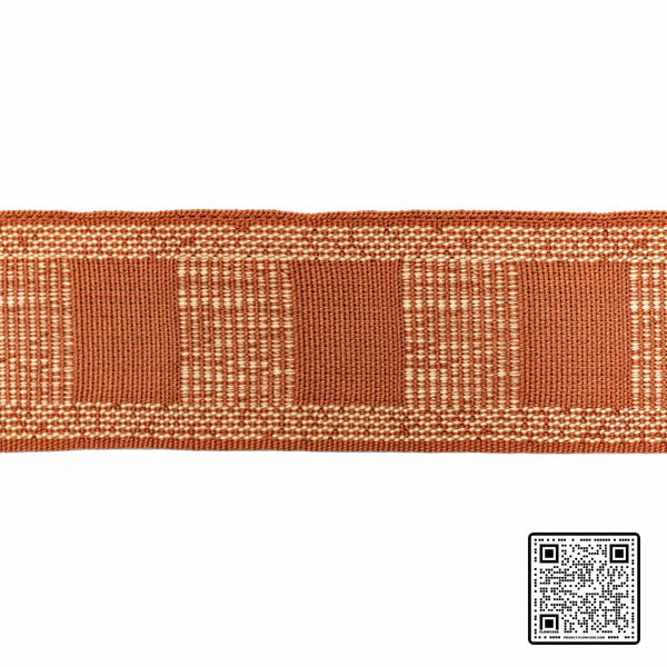  FRAME TAPE POLYESTER ORANGE RUST  TRIM available exclusively at Designer Wallcoverings