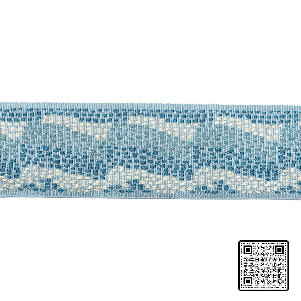 LJ GRW:: POLYESTER - 55%;VISCOSE - 23%;COTTON - 22% BLUE BLUE  TRIM available exclusively at Designer Wallcoverings
