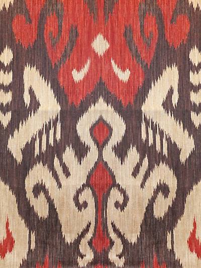 ISAN IKAT - MULBERRY - Scalamandre Fabrics, Fabrics - TXT200-001 at Designer Wallcoverings and Fabrics, Your online resource since 2007