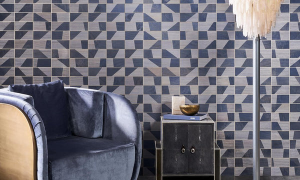 Trapeze Contemporary Real Wood Wallcovering