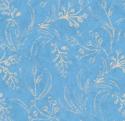 Wallflower Sky - Blue, Ivory Wallcovering | Mind the Gap