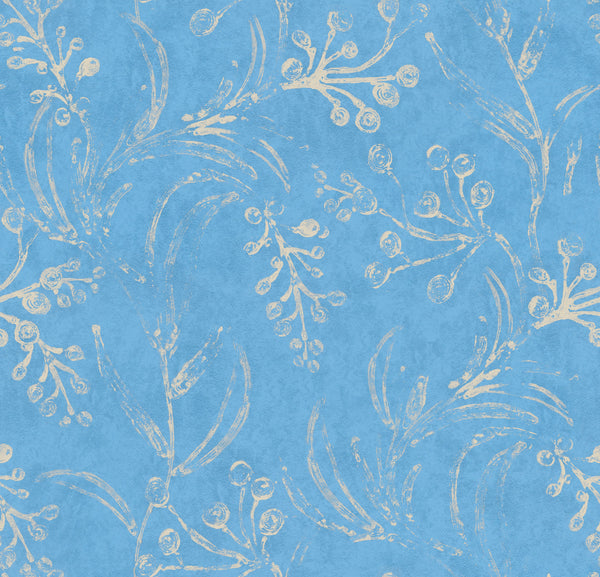 Wallflower Sky - Blue, Ivory Wallcovering | Mind the Gap