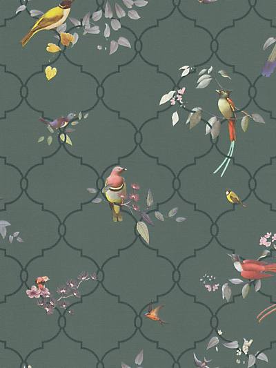 Haiku - Green Wallpaper | Scalamandre 