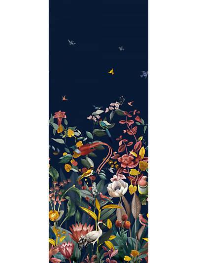 Kotori - Mural - Dark Blue Wallpaper | Scalamandre 