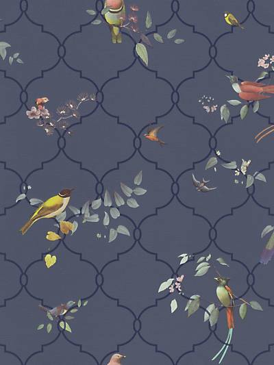 Haiku - Blue Wallpaper | Scalamandre 