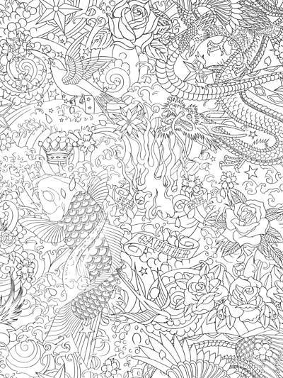 Horimono - Argent Wallpaper | Scalamandre 