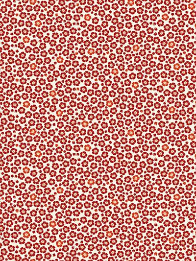 Coquelicot - Rouge Wallpaper | Scalamandre 