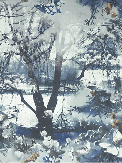 Brume - Encre Wallpaper | Scalamandre 