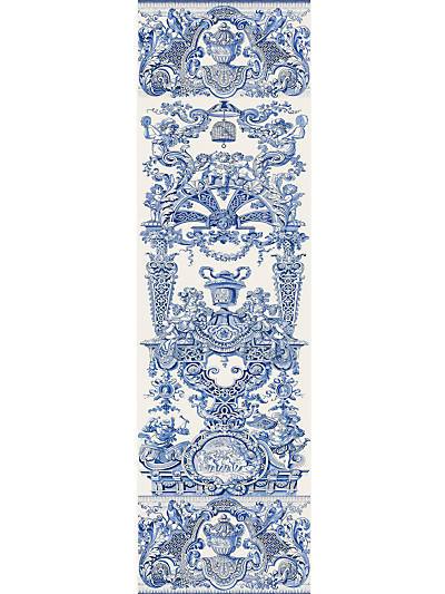 HAMPTON COURT - PANEL - BLUE - NICOLETTE MAYER WALLPAPER - WNM0001HAMP at Designer Wallcoverings and Fabrics, Your online resource since 2007