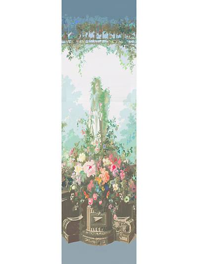 JARDIN DEFOSSE - STATUE PANEL - CHANTILLY - NICOLETTE MAYER WALLPAPER - WNM0001JARS at Designer Wallcoverings and Fabrics, Your online resource since 2007