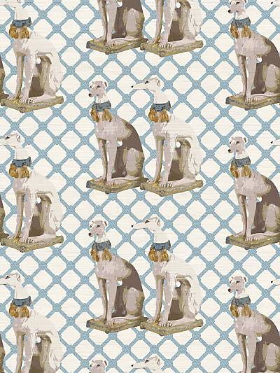 REGAL GREYHOUND - WYETH - NICOLETTE MAYER WALLPAPER - WNM0001REGA at Designer Wallcoverings and Fabrics, Your online resource since 2007