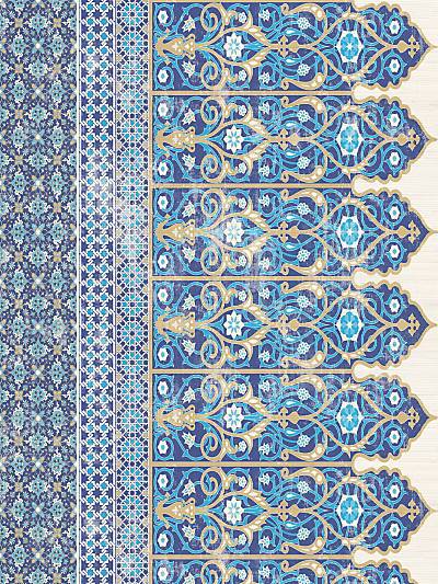 TOPKAPI BORDER - CLASSIC - NICOLETTE MAYER WALLPAPER - WNM0001TOPB at Designer Wallcoverings and Fabrics, Your online resource since 2007