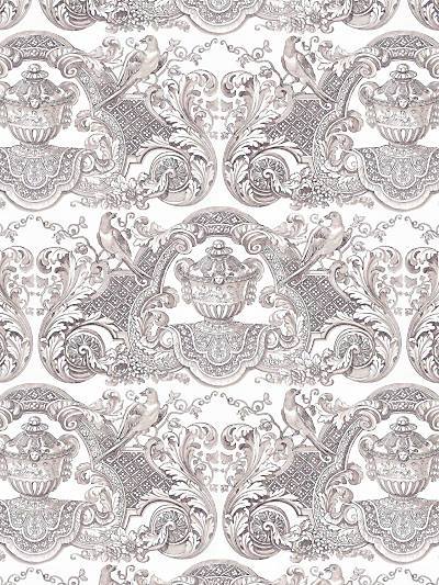WILLIAM & MARY - FRENCH GRAY - NICOLETTE MAYER WALLPAPER - WNM0001WMMY at Designer Wallcoverings and Fabrics, Your online resource since 2007