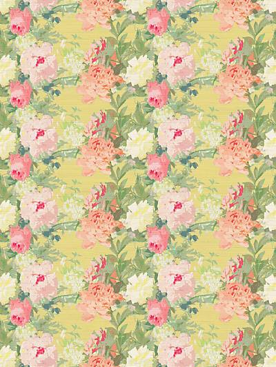 LES FLEURS - LEMON - NICOLETTE MAYER WALLPAPER - WNM0002FLEU at Designer Wallcoverings and Fabrics, Your online resource since 2007