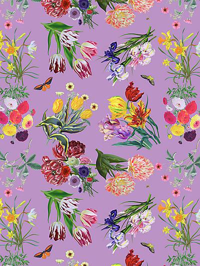 FLORA & FAUNA - ORCHID - NICOLETTE MAYER WALLPAPER - WNM0002FLOR at Designer Wallcoverings and Fabrics, Your online resource since 2007