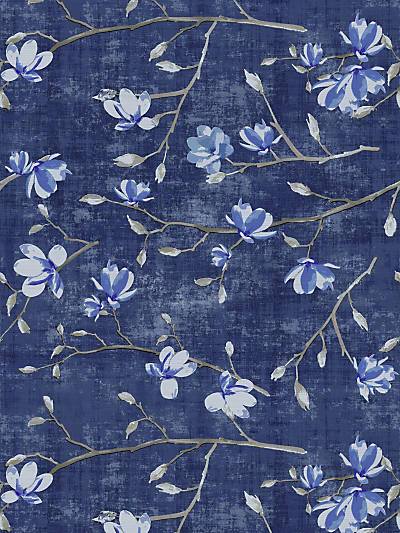BLOOM - DELFT BLUE - NICOLETTE MAYER WALLPAPER - WNM0003BLOO at Designer Wallcoverings and Fabrics, Your online resource since 2007