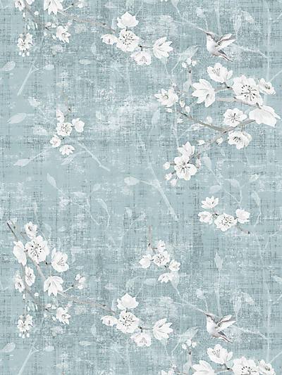 BLOSSOM FANTASIA - SLATE - NICOLETTE MAYER WALLPAPER - WNM1044BLOS at Designer Wallcoverings and Fabrics, Your online resource since 2007