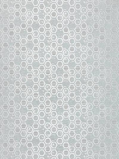 Hexagon Inspiration - Glacier Wallpaper | Scalamandre 