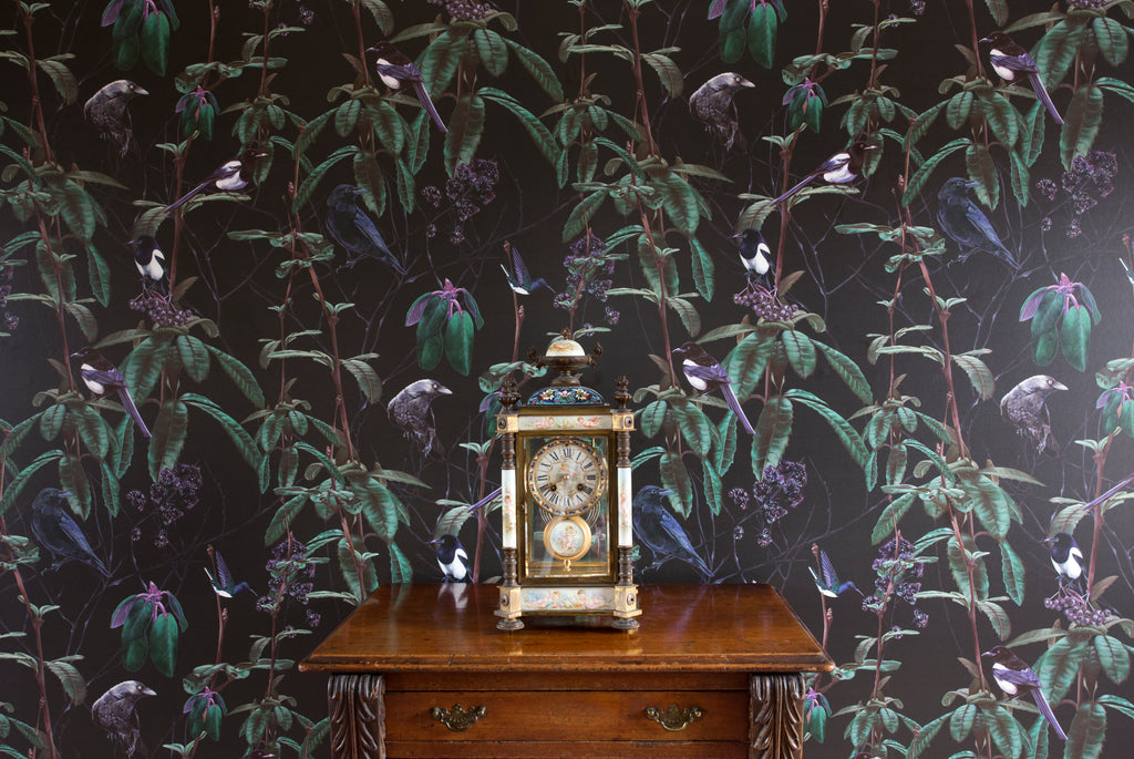 Folia - Dark Jungle Wallpaper - Designer Wallcoverings and Fabrics