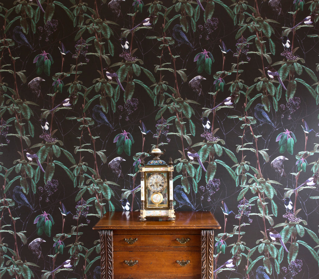 Folia - Dark Jungle Wallpaper - Designer Wallcoverings and Fabrics