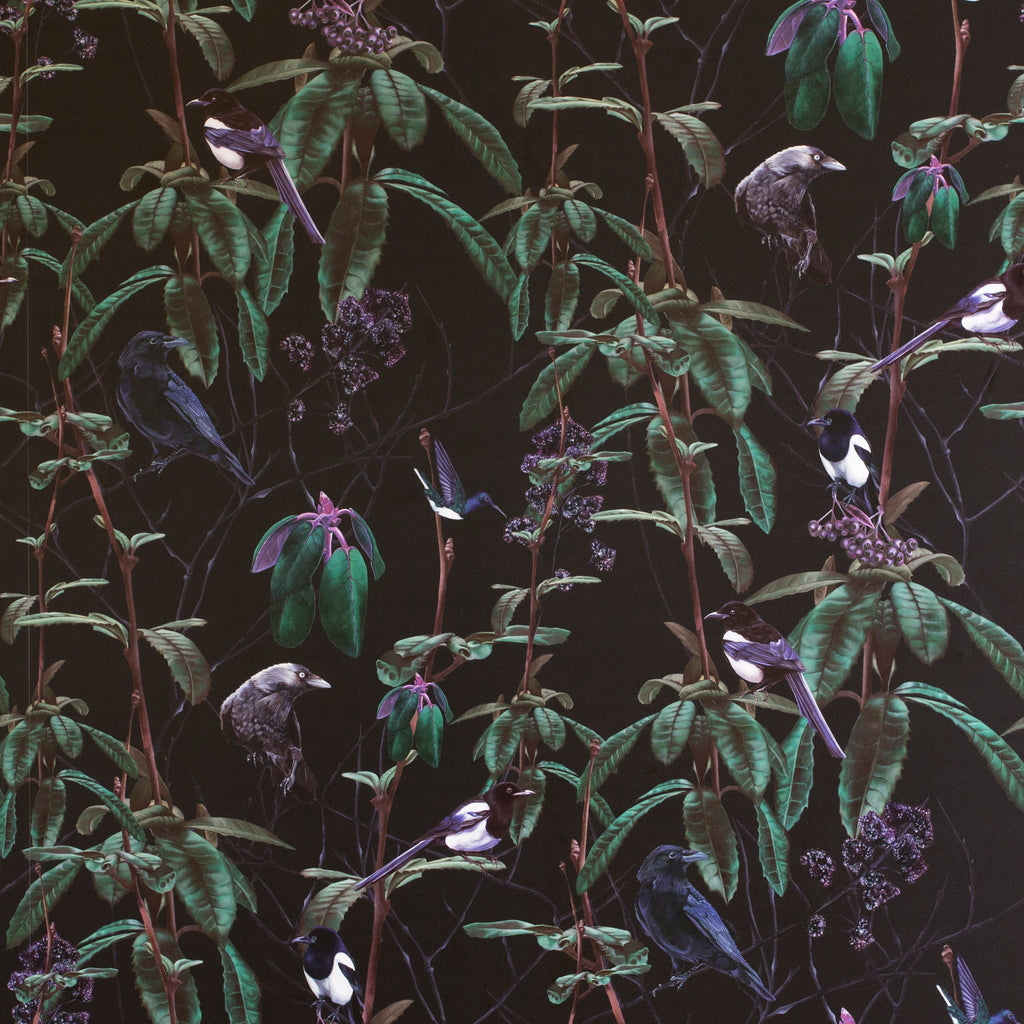 Folia - Dark Jungle Wallpaper - Designer Wallcoverings and Fabrics