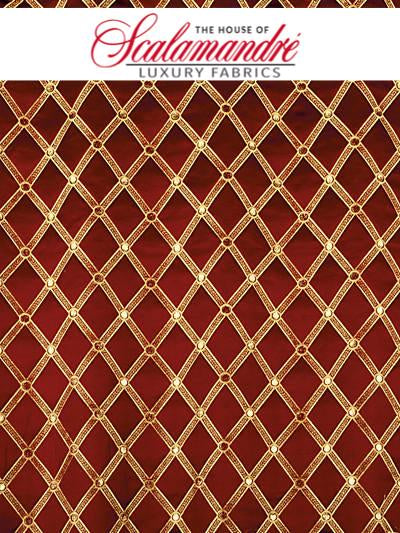 REALE DIAMOND - CHERRY GOLD - Scalamandre Fabrics, Fabrics - ZAREAL-128 at Designer Wallcoverings and Fabrics, Your online resource since 2007