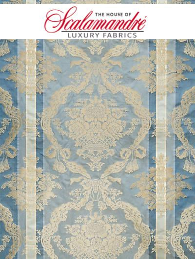 PETRARCA STRIPE - BLUE BELL - Scalamandre Fabrics, Fabrics - ZAPTRS-193 at Designer Wallcoverings and Fabrics, Your online resource since 2007