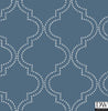 Tetra Blue Quatrefoil Wallpaper