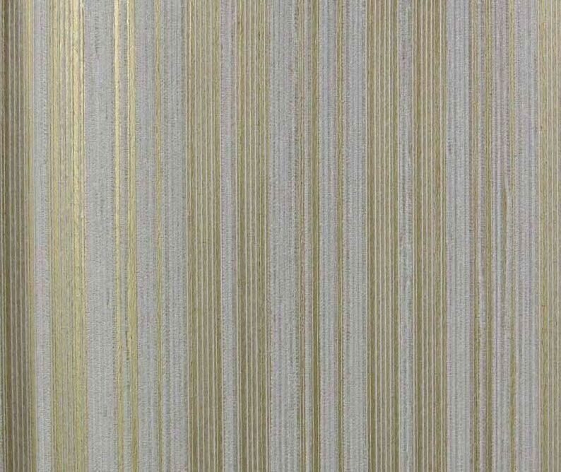 Bella Catania Chenille Fabric Stripe Wallpaper | Phillipe Romano