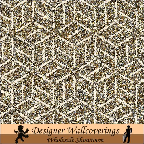 Cubist Glitter - Cubic Gold Silver Metallic | Glitter Walls