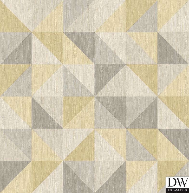 Puzzle Yellow Geometric Wallpaper