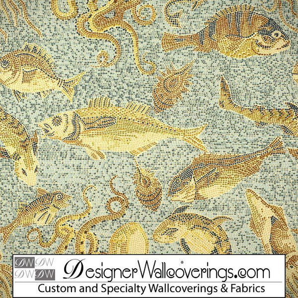 Under the Sea Wallcovering - Mosaic Tile Effect