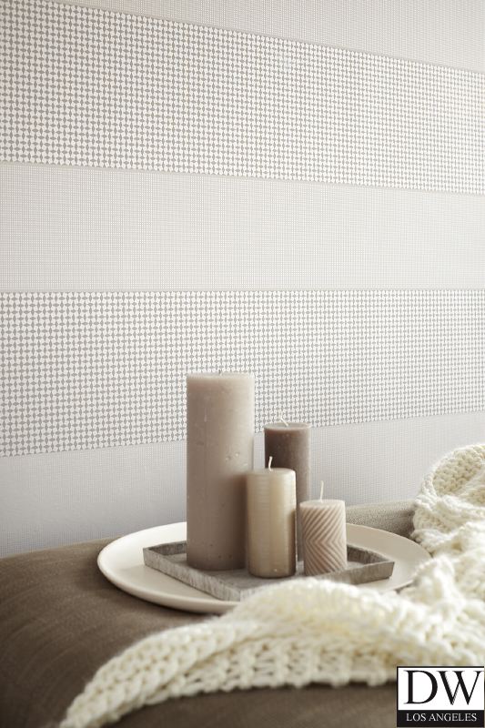 Mitra Pewter Geometric Stripes Wallpaper