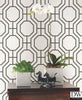 Circuit Black Modern Ironwork Wallpaper