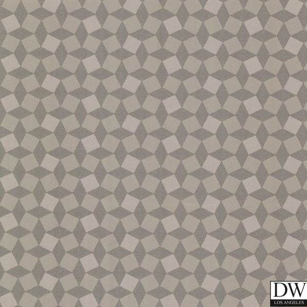 Meteor Pewter Geometric Texture Wallpaper