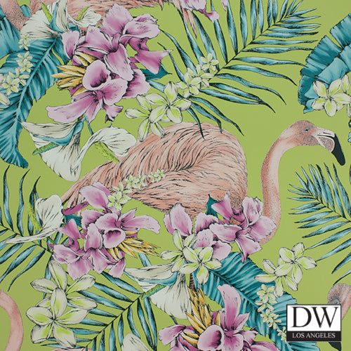 Exotica Flamingo Wallpaper