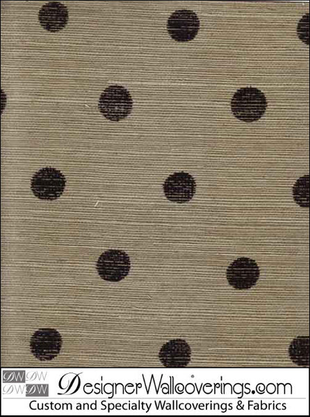 Le Dot - Polka Dot Grasscloth Wallpaper