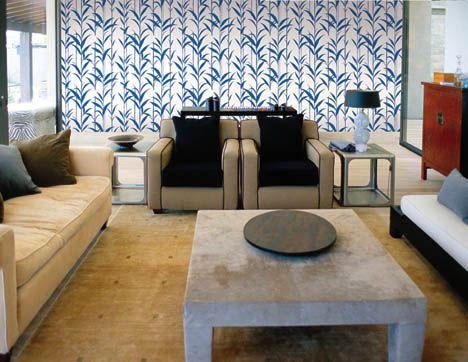 LEA-106 Martha's Modern Free Form Leaves Warm Beige designer-wallcoverings-los-angeles