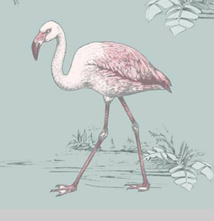 Flattering Flamingo Light Blue | Traditional Whimsy