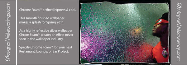 Chrome Foam Night Club - 3d Silver Wallcovering