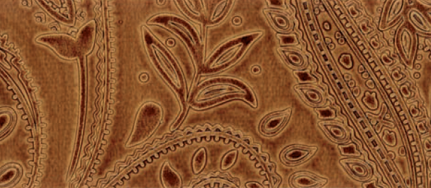 Prive������ - Paisley Faux Leather  - Acorn